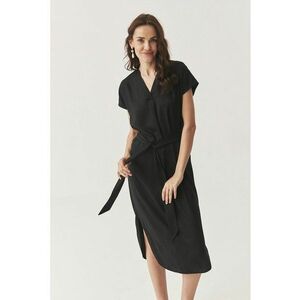 Rochie midi din lyocell cu decolteu in V imagine