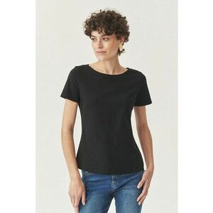 Bluza din amestec de bumbac cu decolteu rotund imagine