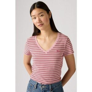 Tricou din bumbac cu decolteu in V imagine