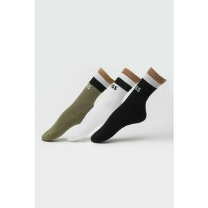 Set de sosete din amestec de bumbac cu model logo - 3 perechi imagine