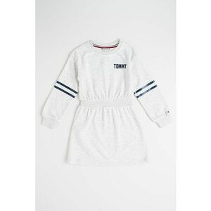 Rochie cu maneci lungi - talie elastica si imprimeu logo imagine