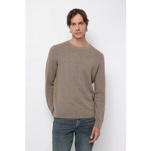 Pulover din bumbac cu decolteu la baza gatului imagine