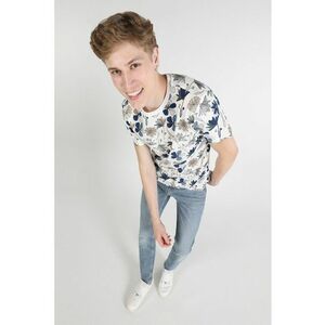 Tricou cambrat cu model floral imagine