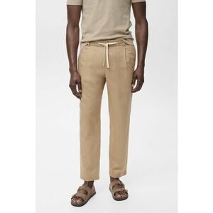 Pantaloni slim fit din amestec de in imagine