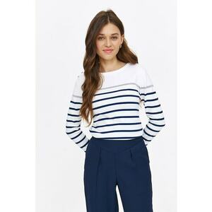 Pulover tricotat cu model cu perforatii imagine