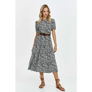 Rochie cu maneci scurte si animal print imagine