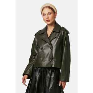 Jacheta din piele cu doua randuri de nasturi imagine