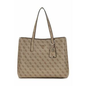 Geanta din piele ecologica cu bareta de umar si logo Meridian imagine