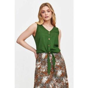 Top cu decolteu in V si detaliu innodat imagine