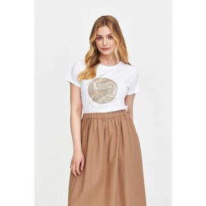 Tricou cu imprimeu si decolteu rotund imagine