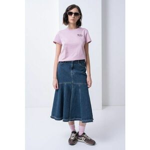 Tricou de bumbac cu decolteu la baza gatului imagine