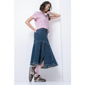 Fusta midi cu slit frontal imagine