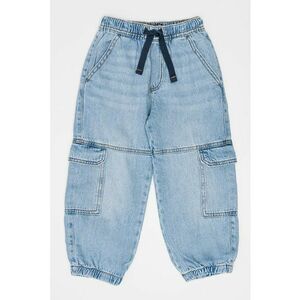 Pantaloni cargo din denim cu snur imagine