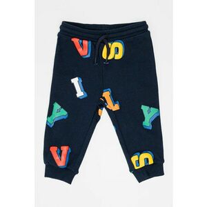 Pantaloni relaxed fit de trening cu model contrastant imagine