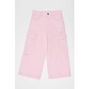 Pantaloni de bumbac cu croiala ampla imagine