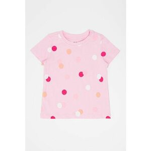 Tricou cu decolteu rotund si buline imagine