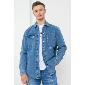 Camasa de denim cu buzunare pe piept imagine