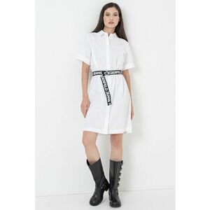 Rochie-camsa cu o curea cu model logo imagine