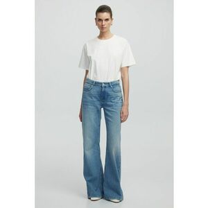 Blugi cu aspect decolorat si croiala ampla imagine