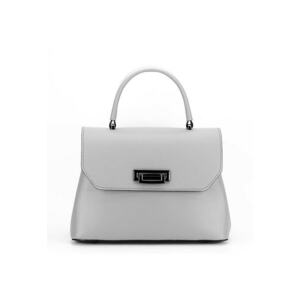 Geanta din piele naturala gri Alicia 123 11449 imagine