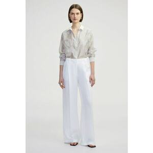 Pantaloni din amestec de in cu buzunare laterale imagine