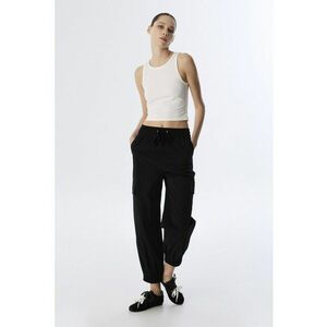 Pantaloni de trening cu talie inalta si ajustabila imagine