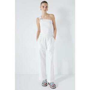 Pantaloni relaxed fit de in cu pensa imagine