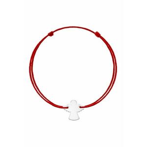 Bratara Kabbalah cu pandantiv din Argint 925 placat cu rodiu - Ingeras cu aripi imagine