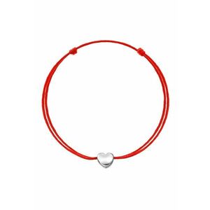 Bratara Kabbalah cu pandantiv din Argint 925 placat cu rodiu - Heart Bead imagine