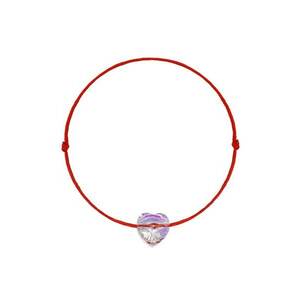 Bratara Kabbalah cu Cristal Swarovski® Heart 8mm Aurore Boreale imagine