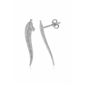 Cercei Argint 925 placat cu rodiu Leaf Surub imagine