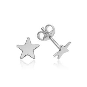 Cercei Argint 925 placat cu rodiu Star 6mm Surub imagine