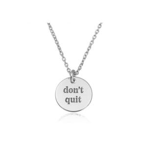 Colier Argint 925 placat cu rodiu - Don't Quit imagine