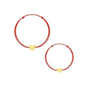 Set Bratari Kabbalah - Mama&Copil - cu pandantiv din Aur-8K - Heart imagine