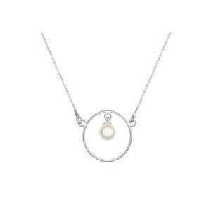 Colier argint 925 cu perla de cultura alba 8 mm - pearl in a circle imagine