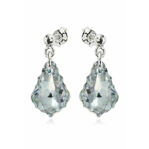 Cercei Argint 925 placat cu rodiu cu cristale Swarovski® Baroque 16mm Surub CAL imagine