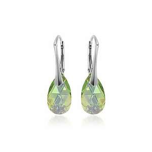 Cercei Argint 925 placat cu rodiu cu cristale Swarovski® Pear 16 mm imagine