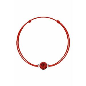 Bratara Kabbalah cu pandantiv din Argint 925 placat cu rodiu si Cristal Swarovski® Xirius 6mm imagine