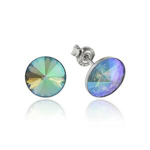 Cercei Argint 925 placat cu rodiu cu cristale Swarovski® Rivoli 8mm imagine