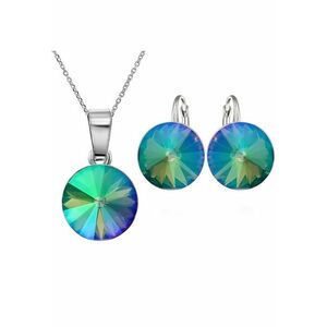 Set Argint 925 placat cu rodiu cu cristale Swarovski® Rivoli 10mm Leverback imagine