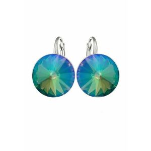 Cercei Argint 925 placat cu rodiu cu cristale Swarovski® Rivoli 10mm Leverback imagine