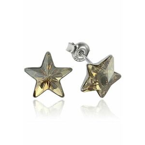 Cercei Argint 925 placat cu rodiu cu cristale Swarovski® Star - 10mm - Surub imagine