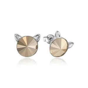 Cercei Argint 925 placat cu rodiu cu cristale Swarovski® Rivoli Cat imagine