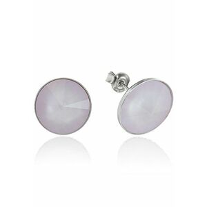 Cercei Argint 925 placat cu rodiu cu cristale Swarovski® Rivoli 12mm imagine