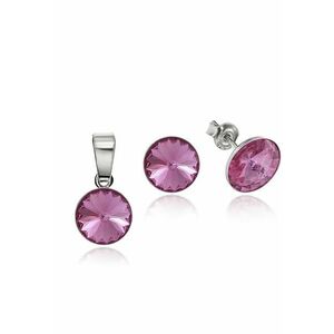Set Argint 925 placat cu rodiu cu cristale Swarovski® Rivoli 8mm imagine