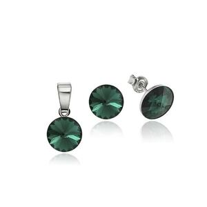 Set Argint 925 placat cu rodiu cu cristale Swarovski® Rivoli 8mm imagine