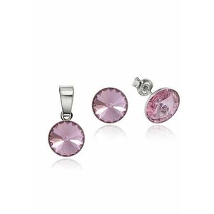 Set Argint 925 placat cu rodiu cu cristale Swarovski® Rivoli 8mm imagine