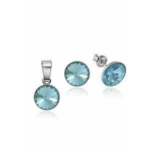 Set Argint 925 placat cu rodiu cu cristale Swarovski® Rivoli 8mm imagine