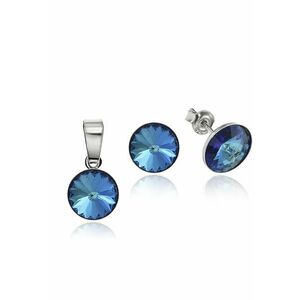 Set Argint 925 placat cu rodiu cu cristale Swarovski® Rivoli 8mm imagine