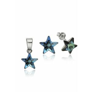 Set Argint 925 placat cu rodiu cu cristale Swarovski® Star - 10mm - Surub imagine